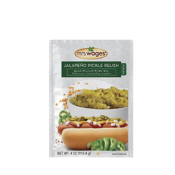 Mrs. Wages Medium Jalapeno Pickle Relish Quick Process Mix (VALUE PACK of 12)