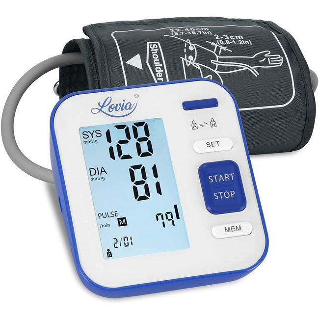 Blood Pressure Monitor Automatic Arm Digital BP Cuff Pulse Heart Rate Machine