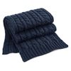 Beechfield B499 Cable Knit Melange Scarf - Mustard