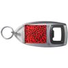 Red Leopard Print - Plastic Bottle Opener Key Ring
