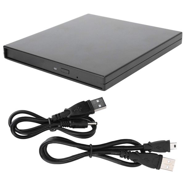 PUSOKEI Optical Drive Case, External Hard Box, Portable Optical Disk Drive Case,for Computer Laptop DVD/COMBO/DVD Disk - Black