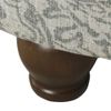HomePop Transitional Fabric Storage Ottoman with Paisley Floral Pattern in Gray
