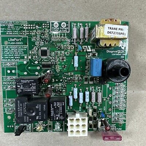 TESTED!!    TRANE D672386P01 Furnace Control Circuit Board (L472)