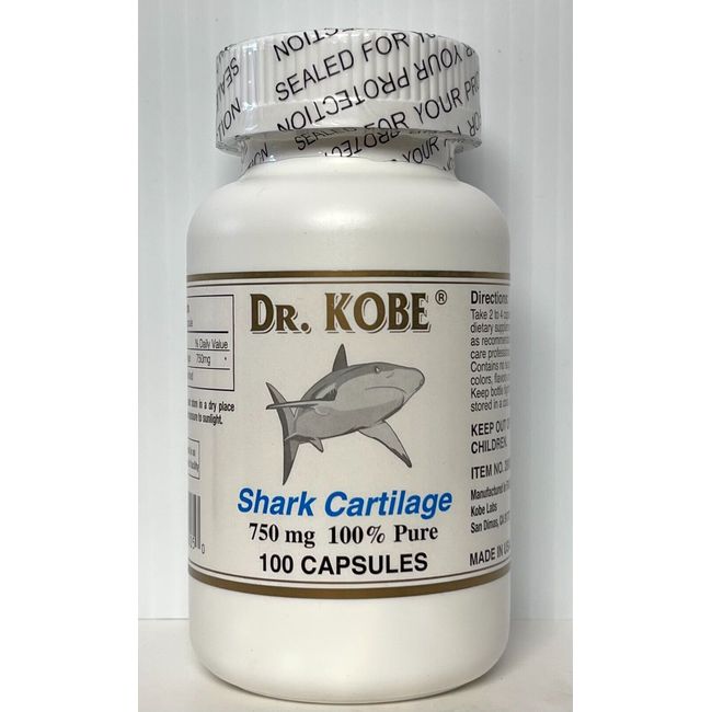 FRESH 100% Natural Shark Cartilage Freeze Dried 750mg 100 Caps, FREE SHIP