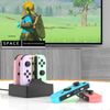 Joycon Charger for Nintendo Switch Joycon Controller, YCCSKY Charging Dock for 4 Switch Controllers, Charger Station with a USB Type-C Charging Cable