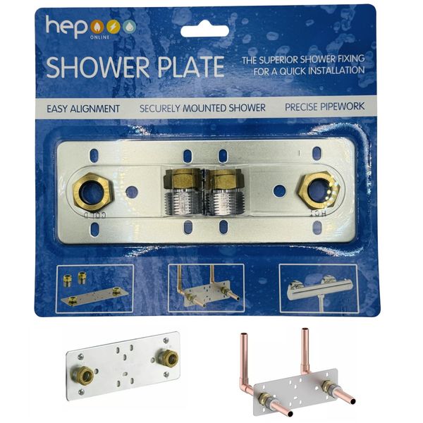 hep® Shower Plate SP8 Concealed Fixing for Exposed BAR Valve EASYFLOW 150mm