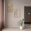 Glamativity 4 Pack Gold Wall Art Décor, Minimalist Décor Single Line A