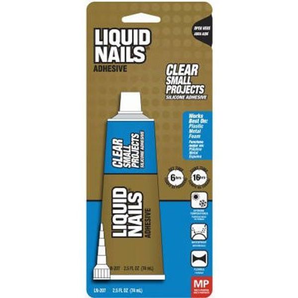 Liquid Nails LN207 All Purpose 2.5-Ounce Adhesive, 2.5oz, Clear - 1