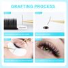 NAGARAKU Flat Pine Ec Tip Separated Type Eyelash Extensions Matte Black Eyelashes 16 Sheets (0.20 D 8-15mm Mixed)