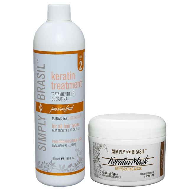 Simply Brasil Hair Queratina  Professional Keratin Treatment Kit, 16.9 fl oz