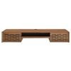 Modway Merit Mid-Century Modern 60" Wall Mount Computer Office Desk in Walnut