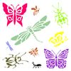 Insects & Bugs Stencil, 4.5 x 4.5 inch - Mix Media Layering Insect