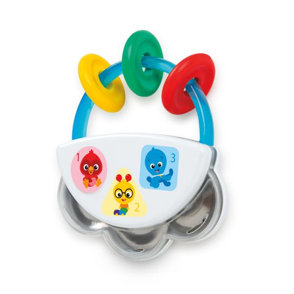 Baby Einstein Tiny Tambourine Musical Toy & Rattle, BPA Free, Take Along, Age 3 Months+