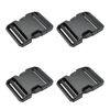 Plastic Side Release Buckle Clip for Luggage, Rucksack/Back Pack, Webbing Strap (50mm - 4 pack, Black)