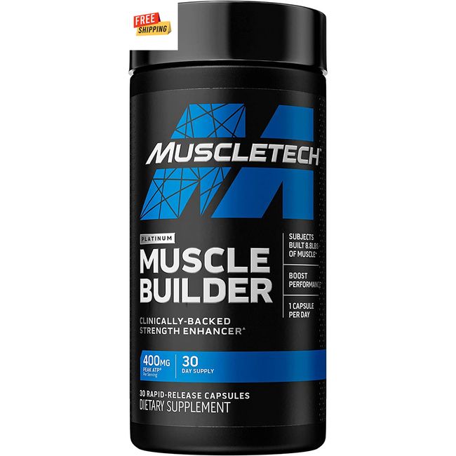 Muscle Builder - Nitric Oxide Booster - Muscle Gainer Supplement - 400mg Peak AT