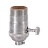 B&P Lamp® On-Off, Turned Brass Lamp Socket (E26) with Satin Nickel Finish, UNO Thread