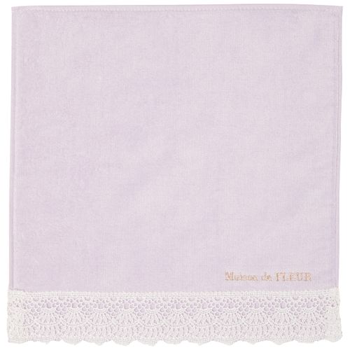 Maison de Fleur 8A23F1R0700 Women's Towel Handkerchief, Underlace Towel Handkerchief, Lavender, lavender