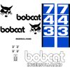 743 d Replacement decals decal kit / sticker set skid loader steer fits bobcat