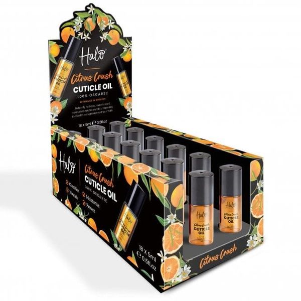 Halo Citrus Crush - 100% Organic Vitamin Rich Cuticle Oil (18 x 5ml)(CC101)