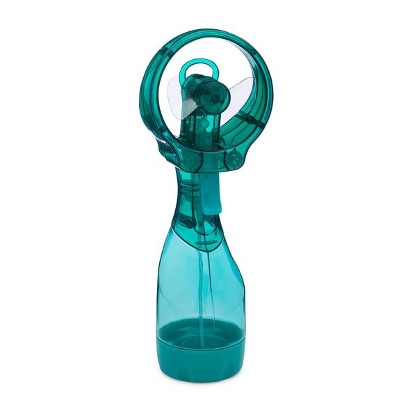 O2COOL Deluxe Misting Fan, Handheld Misting Fan, Battery Operated Fan, Water Spray Fan, Mini Portable Desk Fan, Personal Cooling Fan for Outdoor, Fine Mist Sprayer, Teal