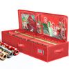 Premium Wrapping Paper Storage Container -Durable Material 600D tear-proof - Fits up to 27 Paper Rolls -Extra Pockets for Ribbons & Bows. Underbed Gift Wrap Organizer, Ideal for Holiday Christmas, etc