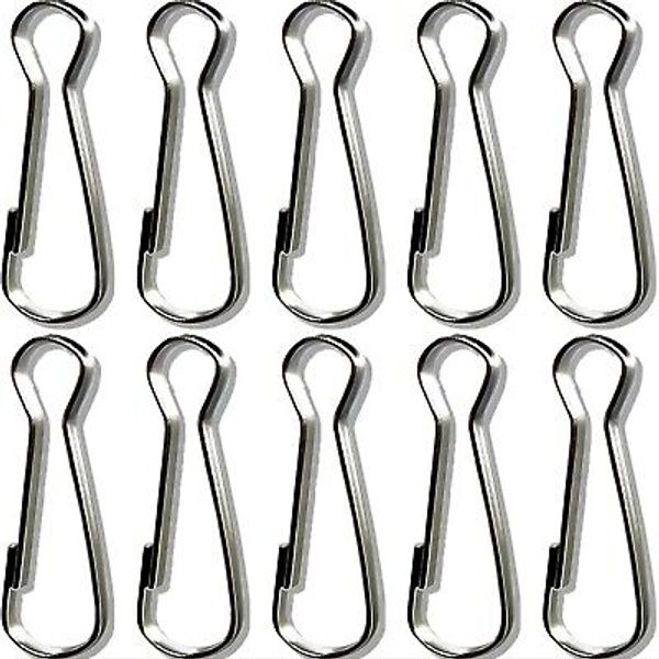 Stainless Steel Flag Pole Clips 2 Inch Premium Boat Flag Pole Snaps Hooks 10PCS