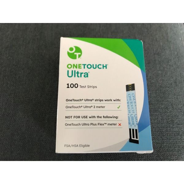 One Touch Ultra Diabetic Test Strips 100 ct. Exp 11-3–24 Factory Sealed