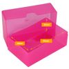 WestonBoxes, Hobby Boxes, Small Plastic Storage Boxes for Arts & Crafts Supplies (Pink, 5-Pack)