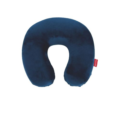 Bookishbunny Soft Memory Foam U Shaped Travel Pillow Neck Support Headrest Cushion (Navy)