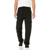 Mens Fleece Cargo Sweatpants, 4XL, Black