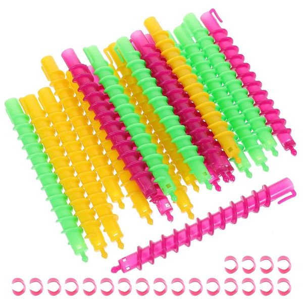 20pcs ZONADAH Spiral Hair Perm Rod 15cm Colorful Plastic Hair Barber Hairdressing Styling Curling Perm Rod Hair Rollers Salon Tools for Women Girls