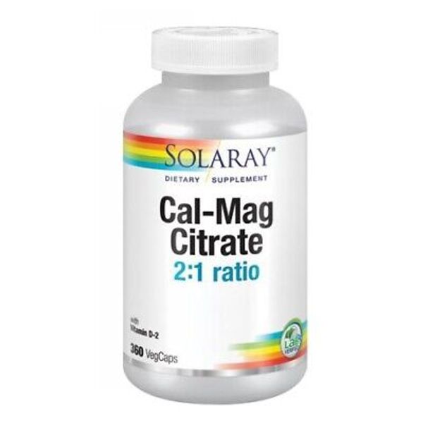 Cal-Mag Citrate 400 IU 360 Caps By Solaray