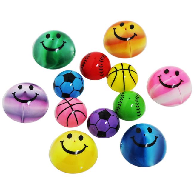 Zakkou Patchin Cup Smile & Sports, 1.8 inches (45 & 32 mm), 6 x 2 each; Total of 12 Pieces