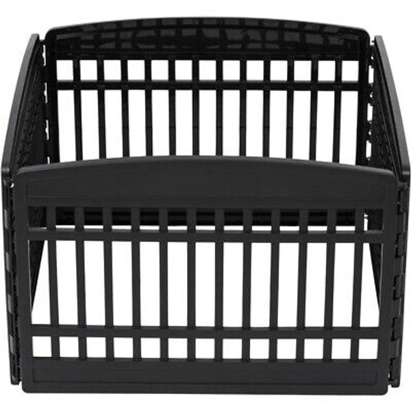 USA 24" Exercise 4-Panel Pet Playpen Dog Playpen For Puppy Small Dogs Black