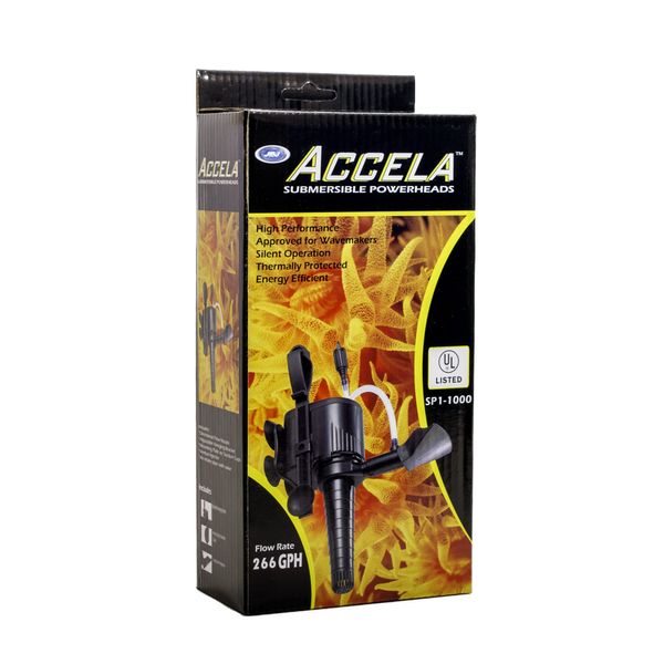 JBJ Accela Water Pump for Aquarium, 266GPH, Black