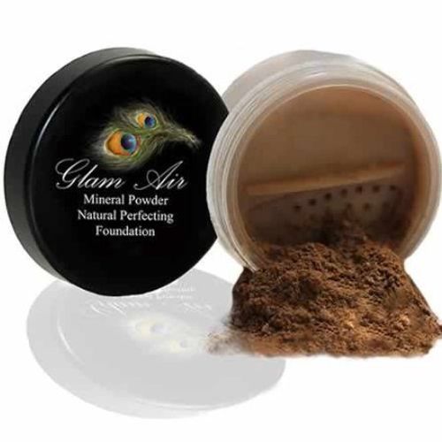 Glam Air Airbrush Makeup Water Based Foundation Choose Matte or Satin Finish for Flawless Looking Skin (0.25oz Bottles) (BRONZER MINERAL LOOSE FOUNDATION)