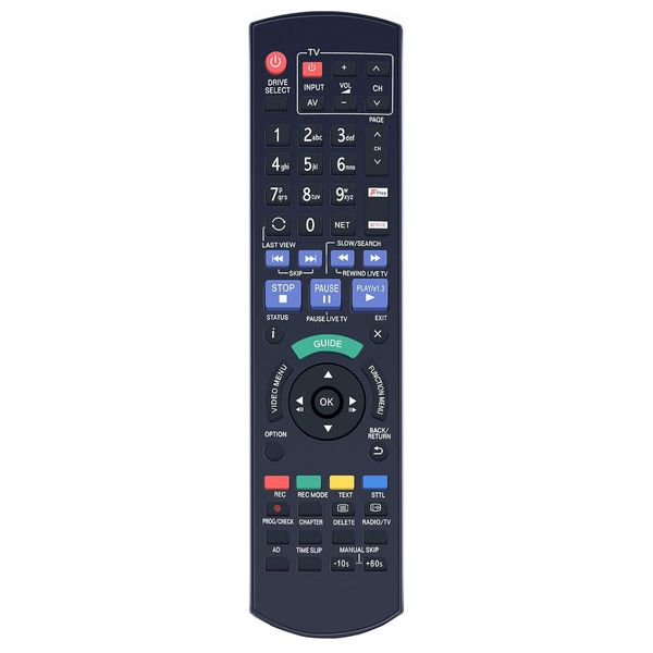 N2QAYB001059 Universal Remote Control Compatible for Panasonic DMR-EX97 Blu-ray Disc Player Controller