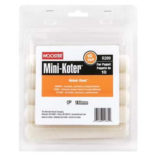 Wooster Mini-Koter Mohair Blend 6 in. W Mini Paint Roller Cover 10 pk