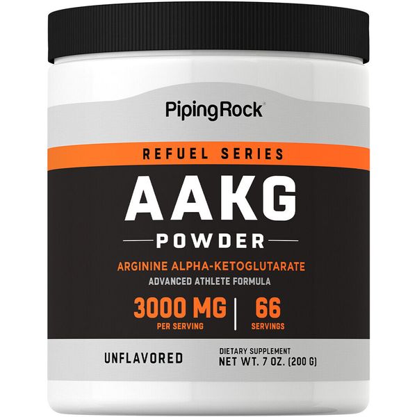 AAKG Powder | 3000mg | Arginine Supplement | Unflavored | by Piping Rock