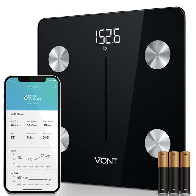 Vont Smart Scale-Wireless Body Fat Scale-Weight Scale-BMI Digital Bathroom Scale