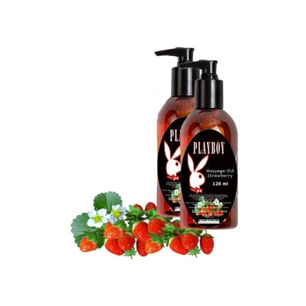 Strawberry Massage Oil 2 Adet Çilek Aromalı Vücut Masaj Yağı