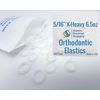 5/16 Inch Orthodontic Elastic Rubber Bands - 100 Pack - Clear Latex Free, X-Heavy 6.5 Ounce Small Rubberbands, Braces, Dreadlocks Hair Braids, Teeth Gap, Packaging, Crafts - Sonic Dental - Made in USA