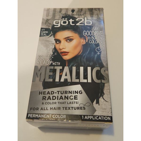 Schwarzkopf Got2b Metallics Permanent Hair Color Kit #M75 Cosmic Teal