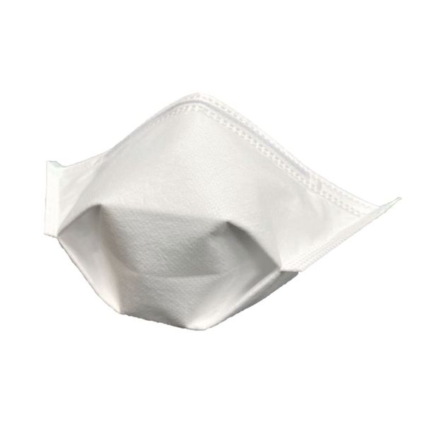 Saffron N95 Mask, Made in Japan, NIOSH Approved, Beak-Shaped Folding Type, Medium Size, 50 Sheets per Box, White