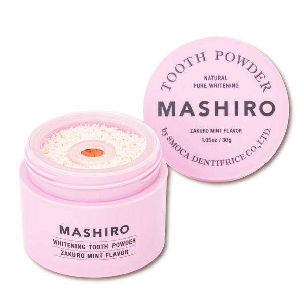 MASHIRO Medicated Whitening Tooth Powder, Pomegranate Mint, 1.1 oz (30 g) (Approx. 100 Uses), Quasi-Drug Whitening Toothpaste, Stain Care, Yellowing, Bad Breath, Made in Japan