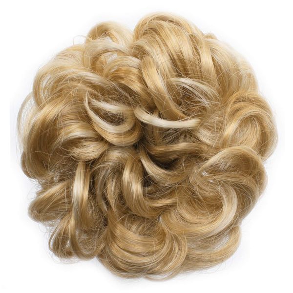 Onedor® Ladies Synthetic Wavy Curly or Messy Dish Hair Bun Extension Hairpiece Scrunchie Chignon Tray Ponytail (24H613#)