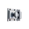 Infinity Decor Solid Brass Cupboard Catch - Thumb Turn Latch Lock - for Drawer, Wardrobe, Cabinet Doors (Satin Chrome)