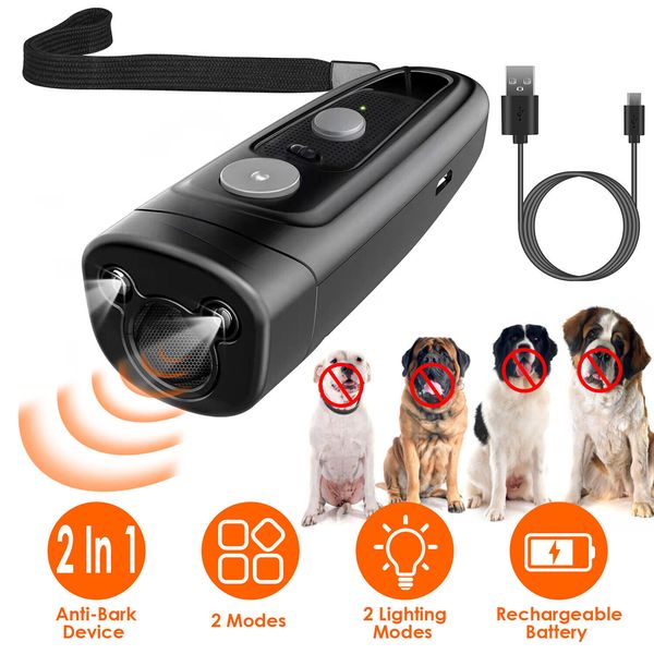 LED Light Ultrasonic Dog Anti Bark Control Stop Barking Pet Training Safe to Use