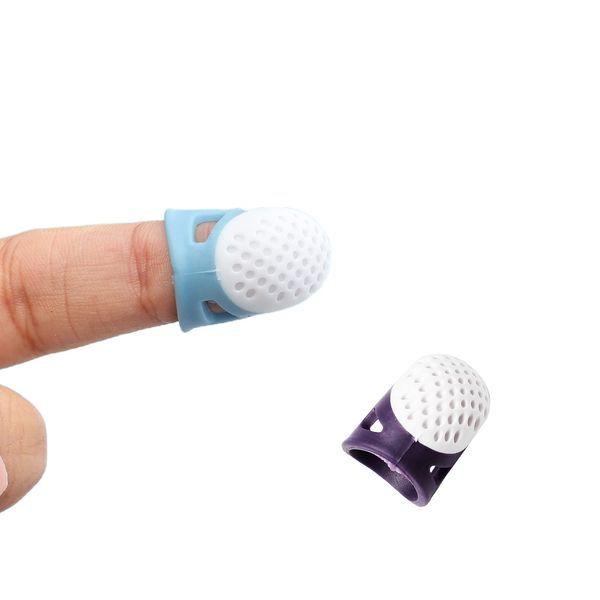 2 Pcs Ergonomic Sewing Thimble Durable Thimble Thumb Guard Fingertip Thimble for Knitting Sewing Quilting