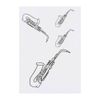 4 x 'Saxophone' Temporary Tattoos (TO00007556)